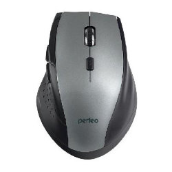 Мышь беспроводная Perfeo Daily, 6 кнопок, DPI 800-1600, черно-серебристая