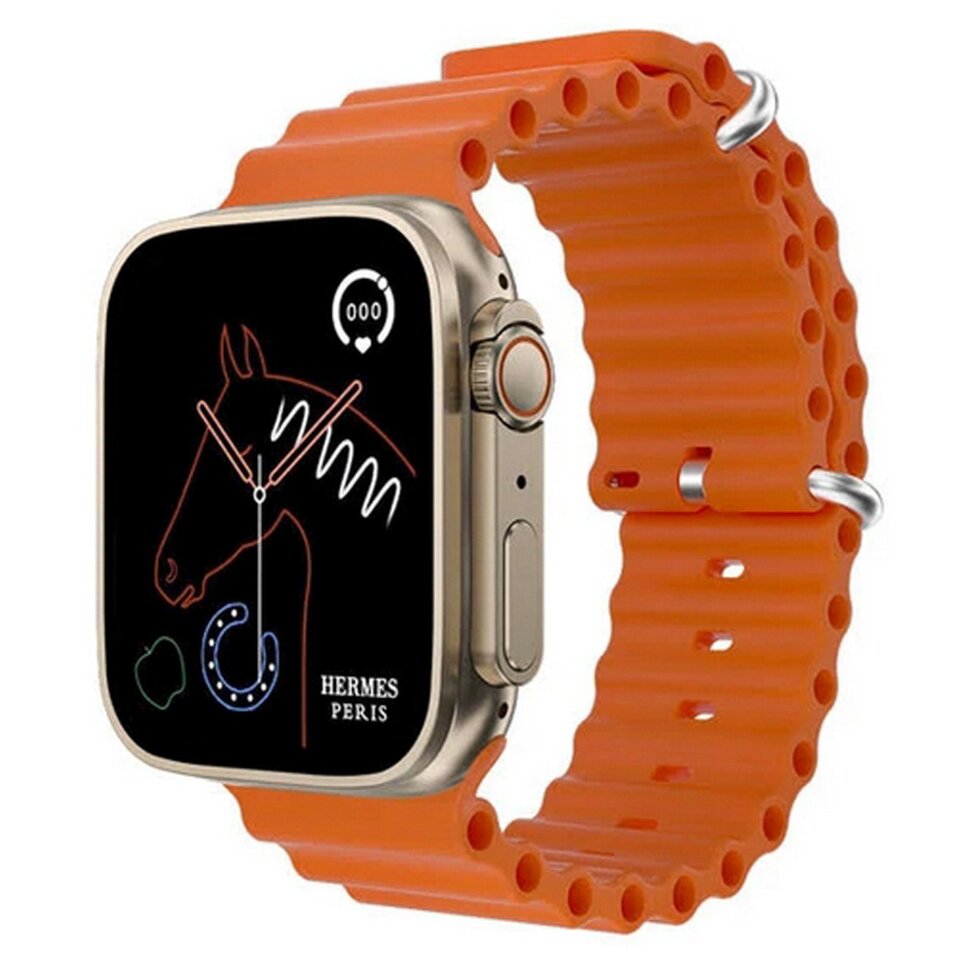 Смарт-часы - Smart X8 Ultra, 49мм, звонки по Bluetooth, orange/gold