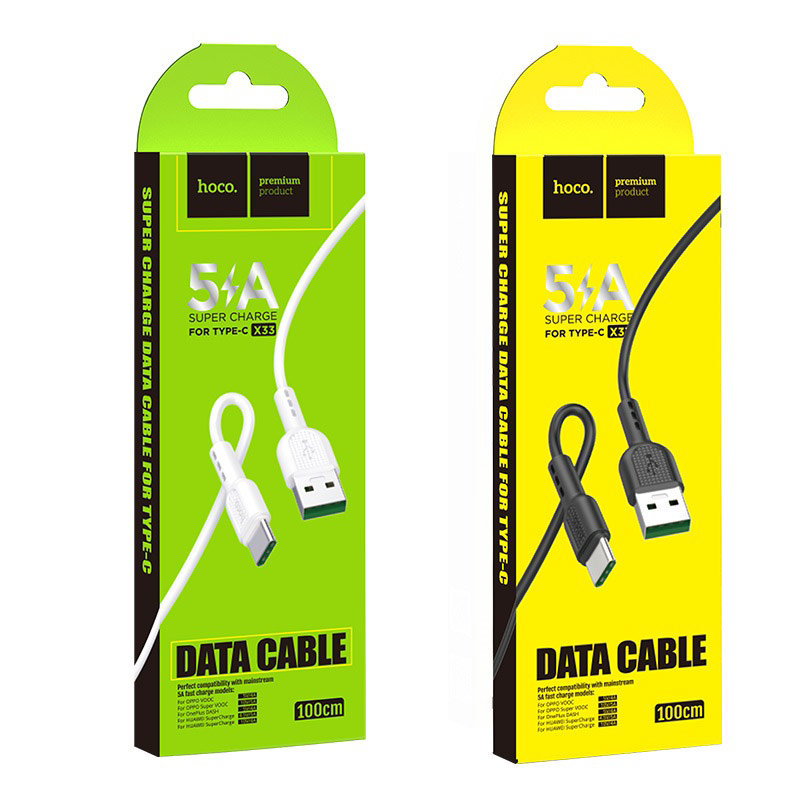 Кабель USB - Type-C HOCO X33 Surge 5A белый