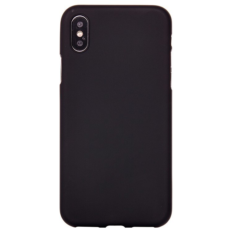 Накладка с глянцевым ободком МАТОВАЯ IPhone X/XS черная