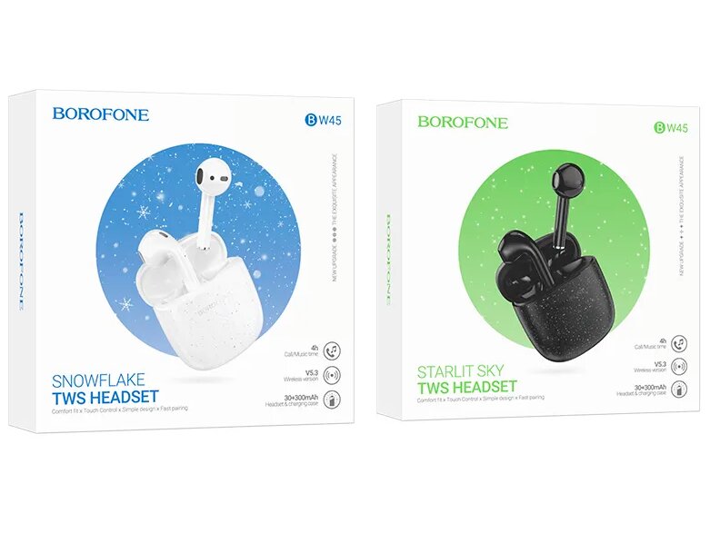 Наушники Bluetooth BOROFONE BW45 Wide TWS, черные