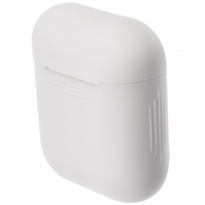 Чехол силиконовый для кейса AirPods, белый