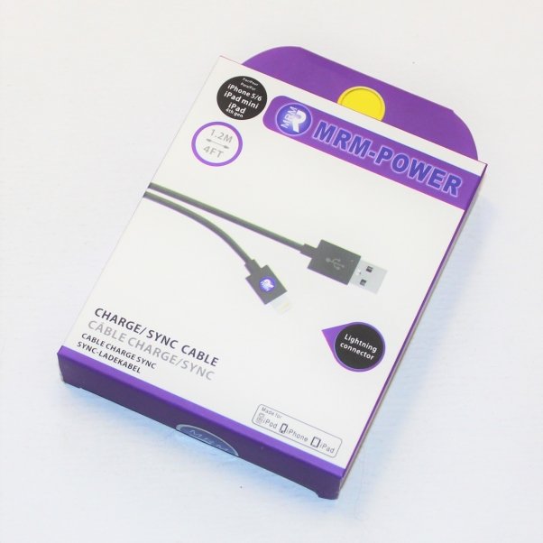 USB кабель на iPhone 5 MRM-POWER 1.2 метра черный