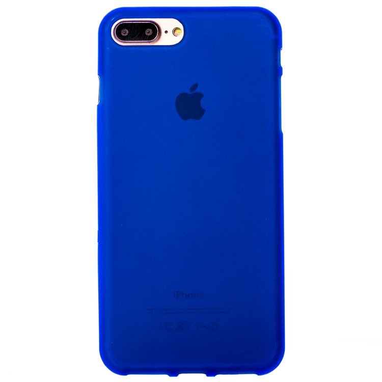 Накладка с глянцевым ободком МАТОВАЯ IPhone 7 Plus синяя