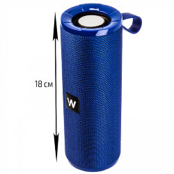 Колонка WALKER WSP-110, Bluetooth, 5Вт*2, TWS синхронизация, синяя