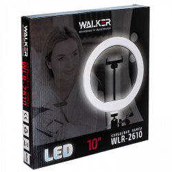 Кольцевая лампа WALKER WLR-2610 со штативом (диаметр 26 см), белый свет