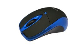 Мышь проводная Perfeo Orion, USB, 3 кнопки, черно-синяя