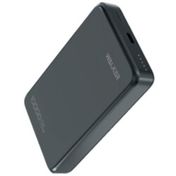 ЗУ Power Bank WALKER WB-715 PREMIUM Magsafe 10000mAh, Qi + PD20W, металл, серый