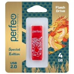 Perfeo USB 4GB C04 Red Tiger