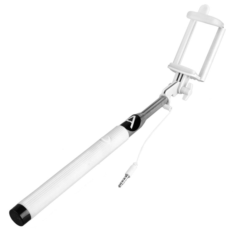 Селфи штатив Monopod 102 с проводом белый