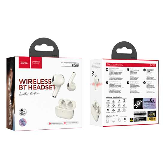 Наушники Bluetooth HOCO EQ15 Duke TWS, белые