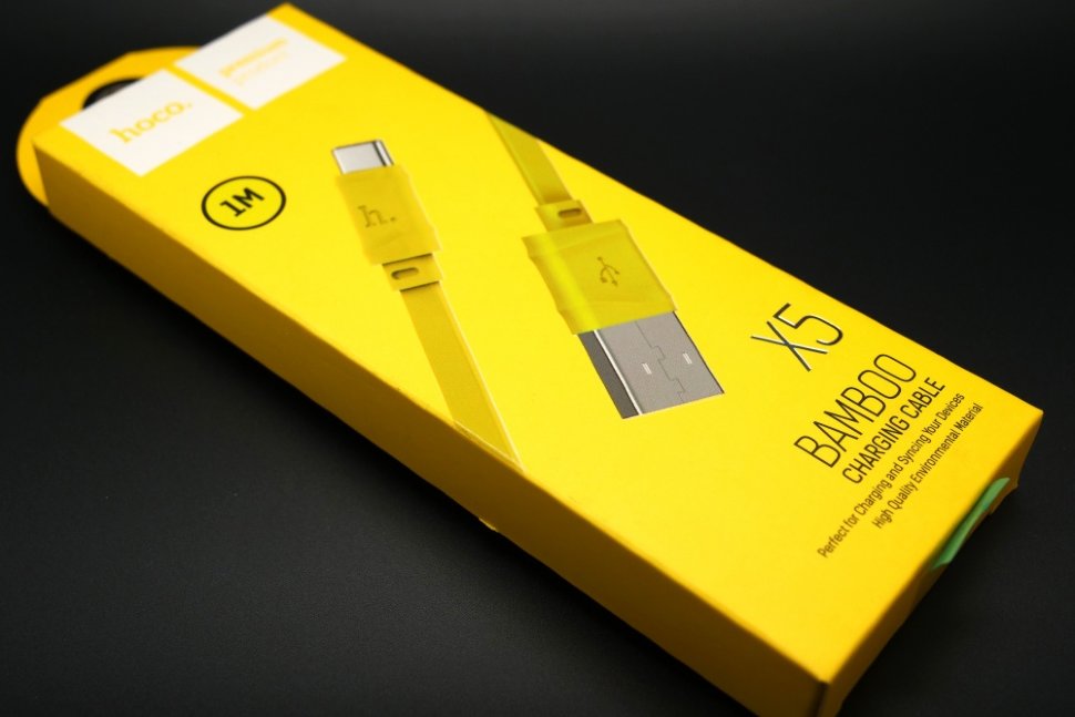 Кабель USB - Type-C HOCO X5 Bamboo желтый