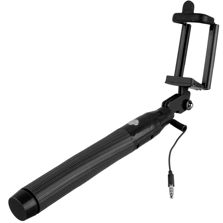 Селфи штатив Monopod ZPQ-1 21-85 см с проводом черный