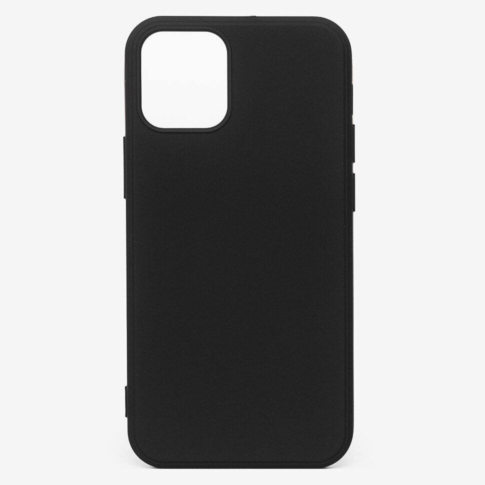 Накладка с глянцевым ободком МАТОВАЯ IPhone 12 mini черная