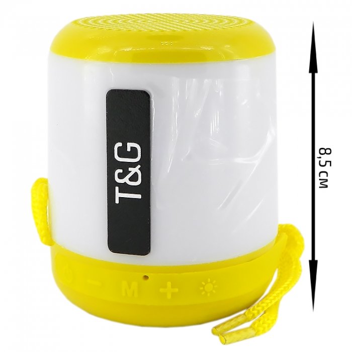 Колонка Bluetooth TG156 с подсветкой желтая
