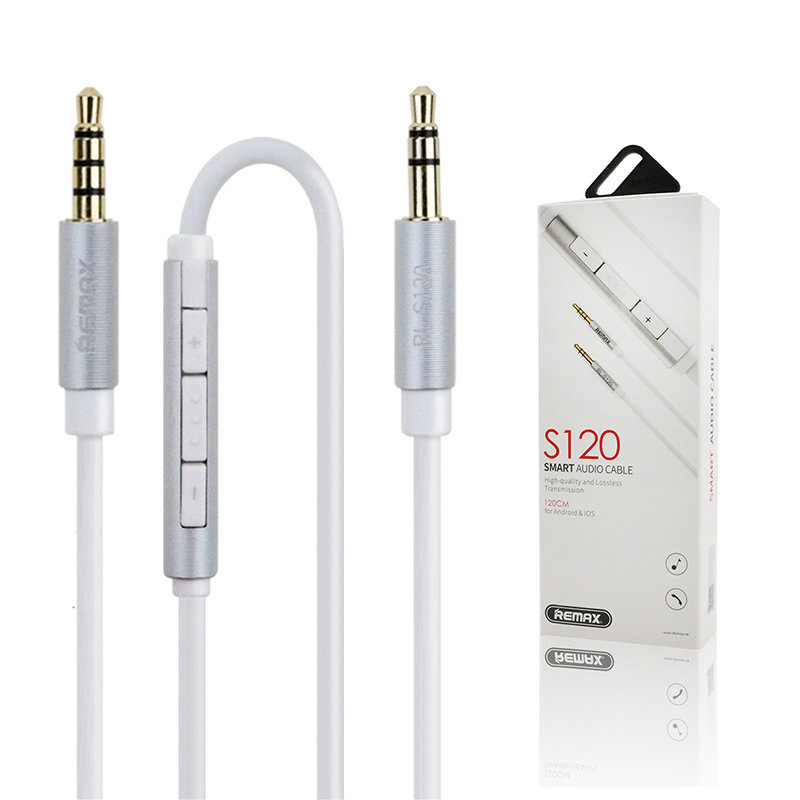 AUX кабель 3,5 * 3.5 REMAX RL-S120 белый 1,2 метра