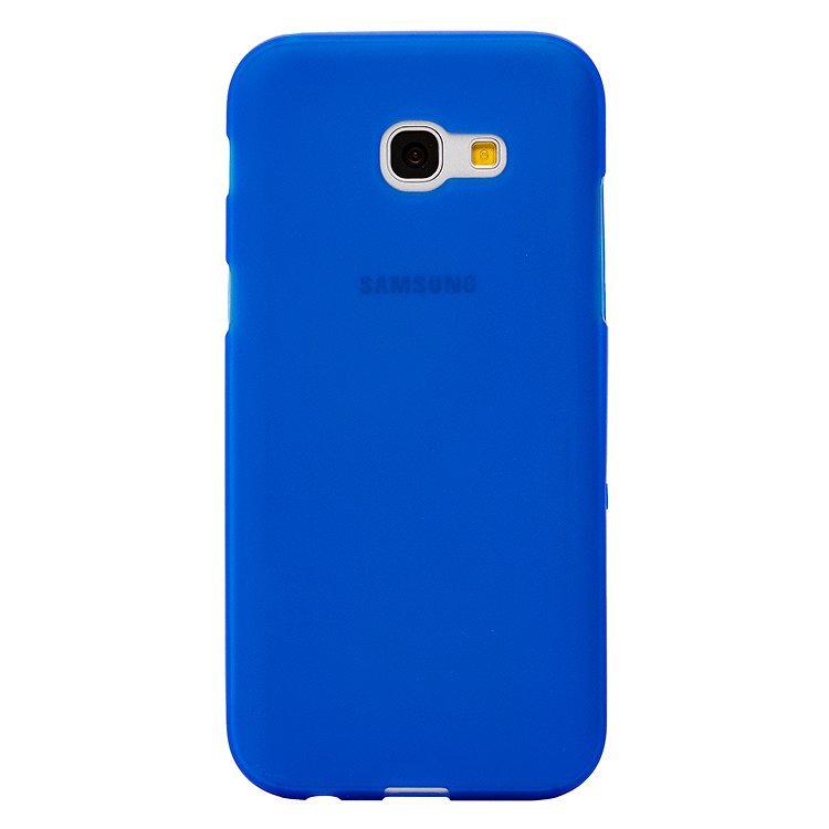 Накладка с глянцевым ободком МАТОВАЯ Samsung A520 Galaxy A5 2017 синяя