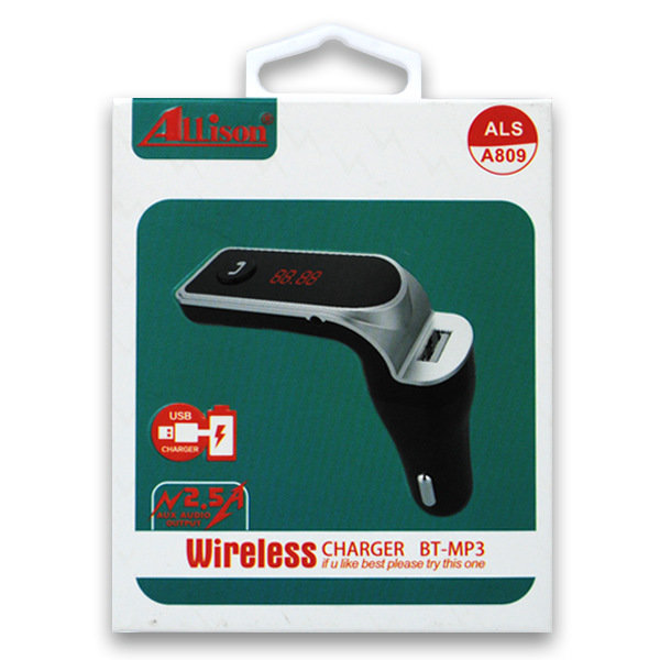 FM-модулятор Bluetooth MicroSD/1 USB/AUX/пульт ALS-A809