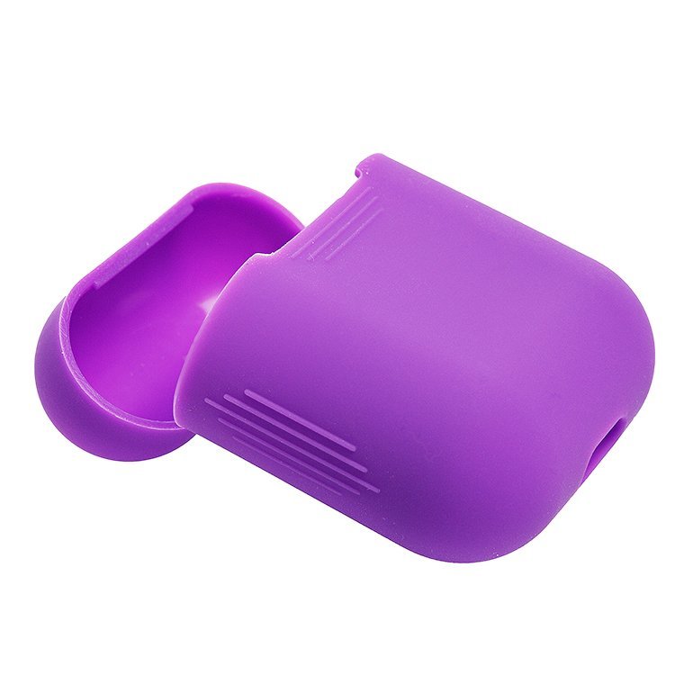 Чехол силиконовый для кейса AirPods, фиолетовый
