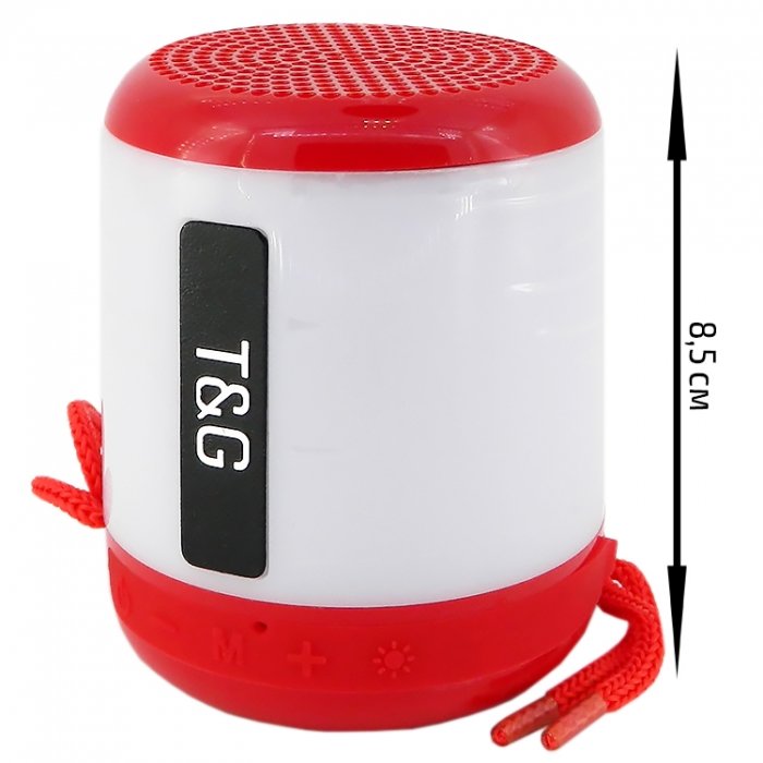 Колонка Bluetooth TG156 с подсветкой красная