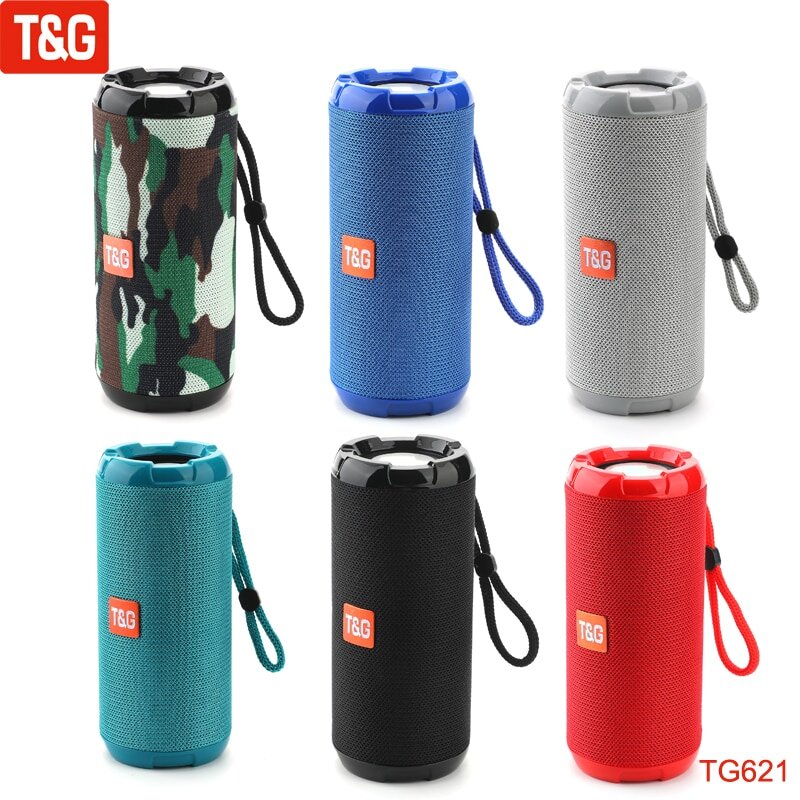 Колонка Bluetooth TG-621, 5Вт*2, 1200mAh, TWS, peacock blue (повреждена упаковка)