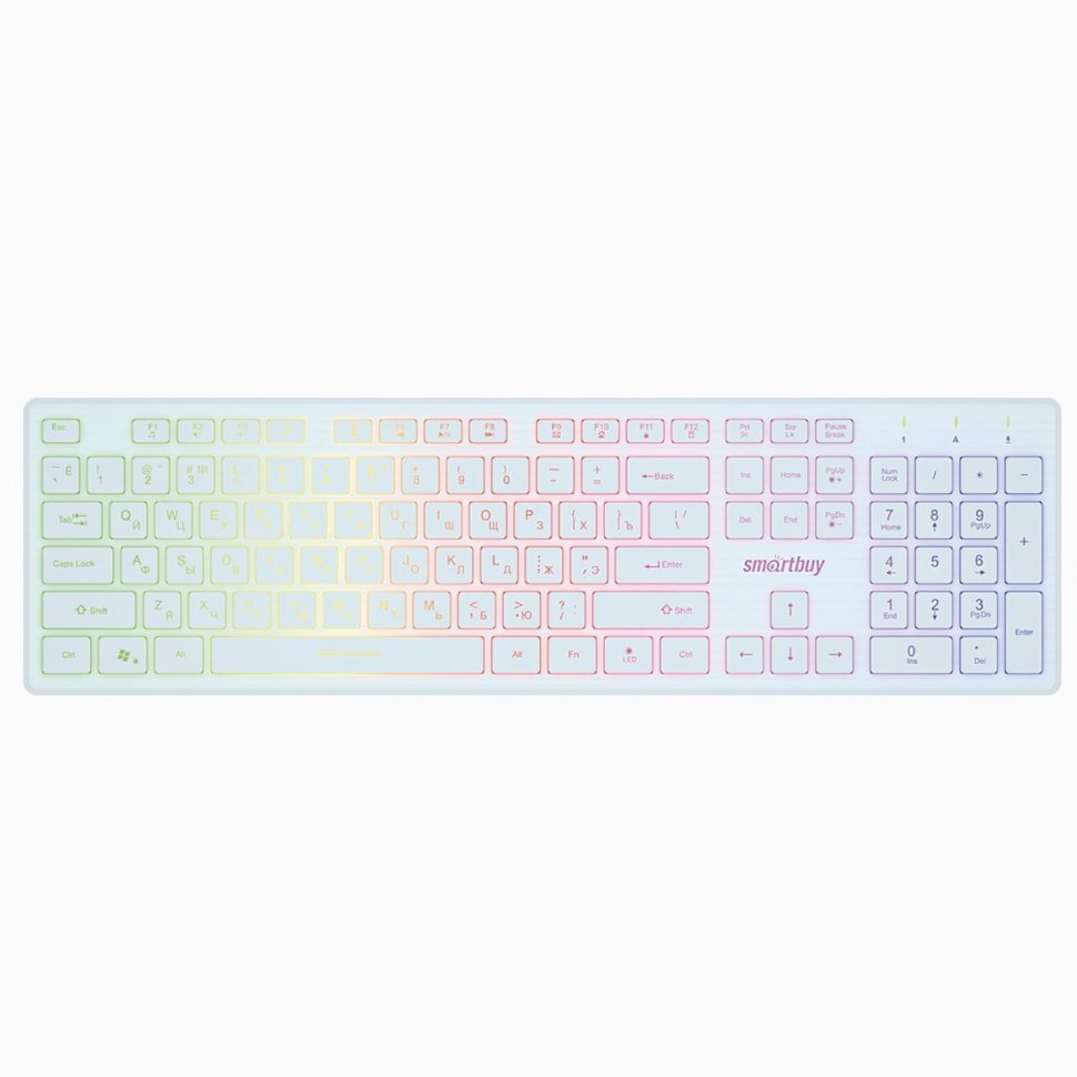 Клавиатура проводная SmartBuy Rush 305U с подсветкой белая