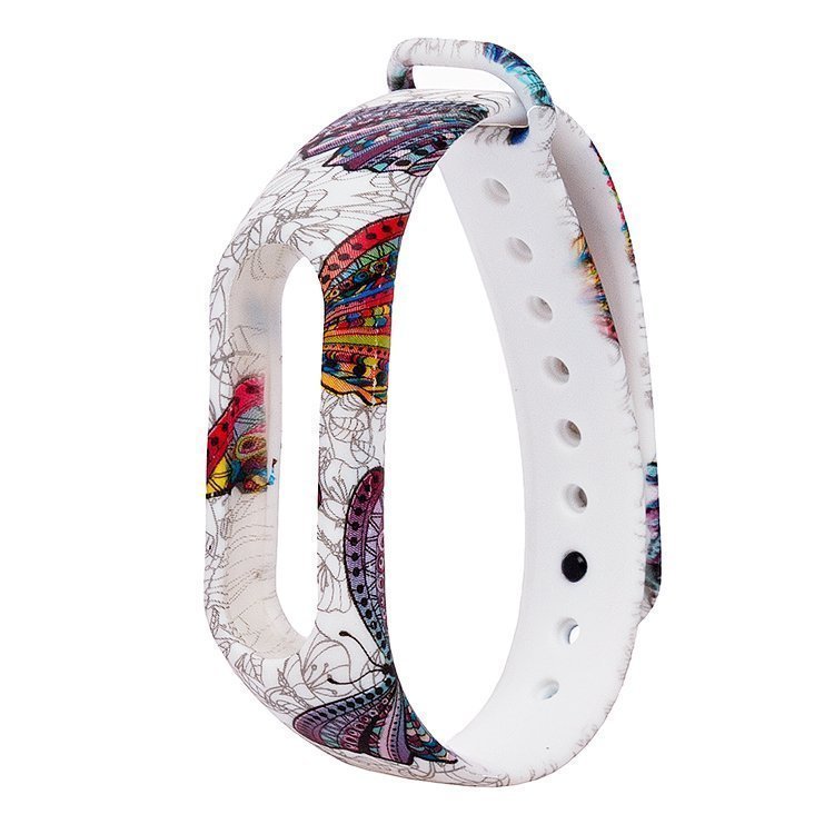 Ремешок силиконовый для Xiaomi Mi Band 2 принт 04