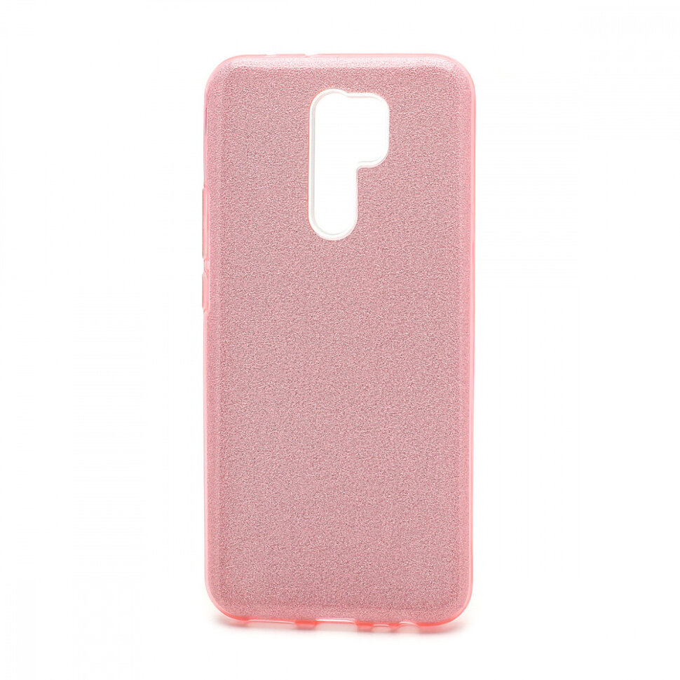 Накладка SC097 БЛЕСТКИ 3в1 Xiaomi Redmi 9 (pink)