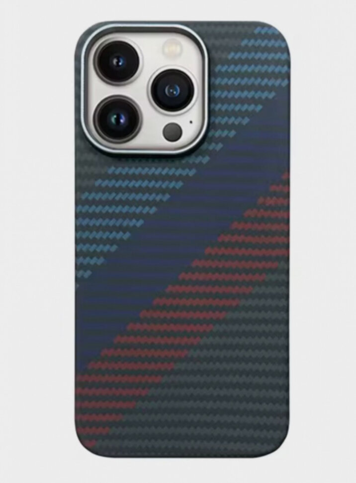 SkyArmor GLOBAL MIX (magsafe) с подставкой для iPhone 16 PRO 18 черный-синий-красный