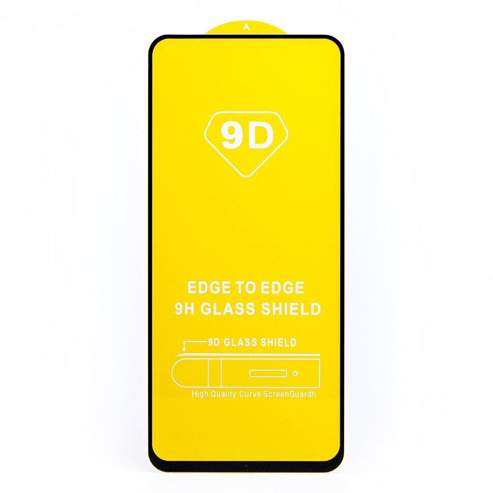 Стекло 2,5D "Full glue" с рамкой для Xiaomi Redmi 10 черное, тех.упаковка