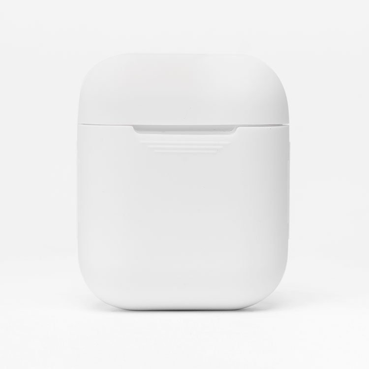 Чехол силиконовый для кейса AirPods 2 в пакете белый