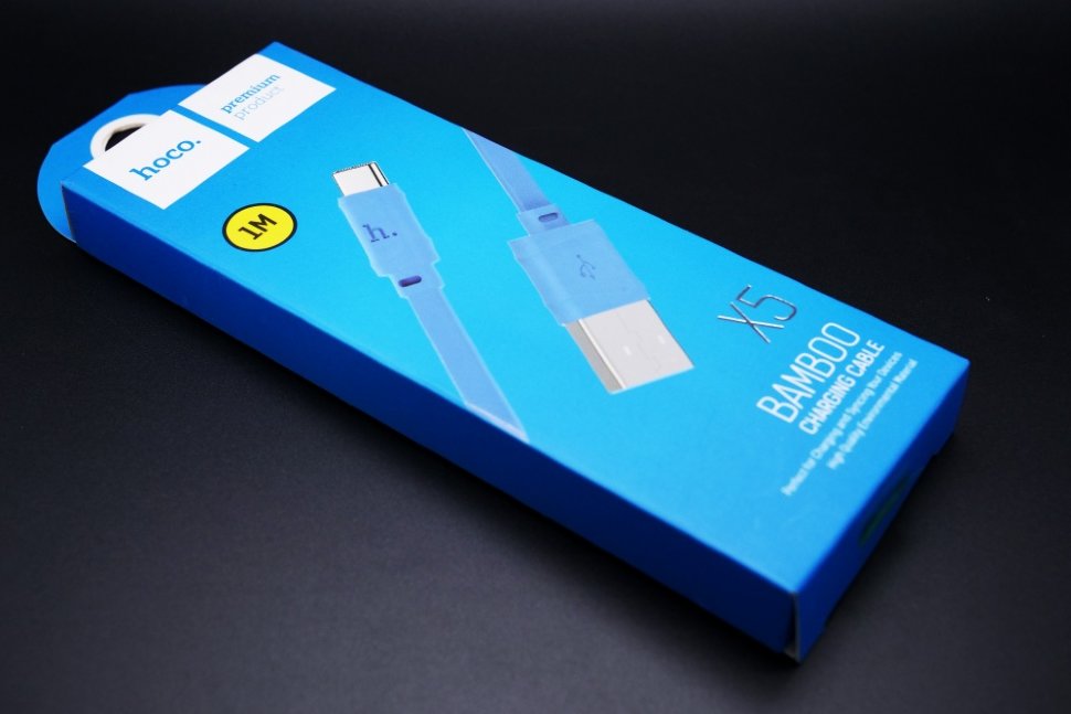 Кабель USB - Type-C HOCO X5 Bamboo синий