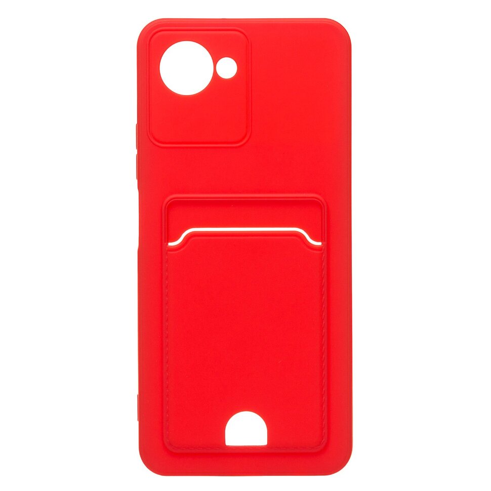 Накладка SC315 Realme C30 с визитницей (red)