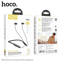 Гарнитура HOCO ES64 Bluetooth, вакуумная, черная