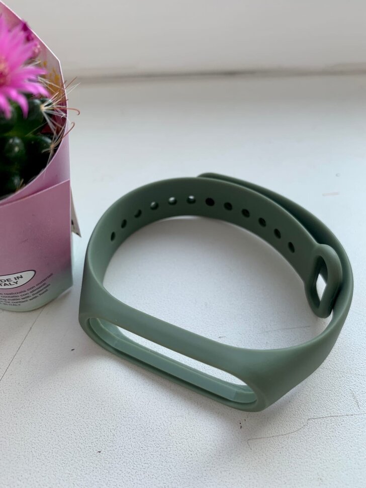 Ремешок силиконовый для Xiaomi Mi Band 3/4, хаки