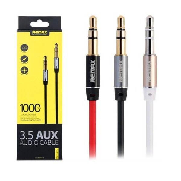 AUX кабель 3,5 * 3.5 REMAX L100 черный 1,0 метр