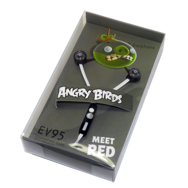 Гарнитура MP3 Elmcoei EV95 Angry Birds с кнопкой ответа белая
