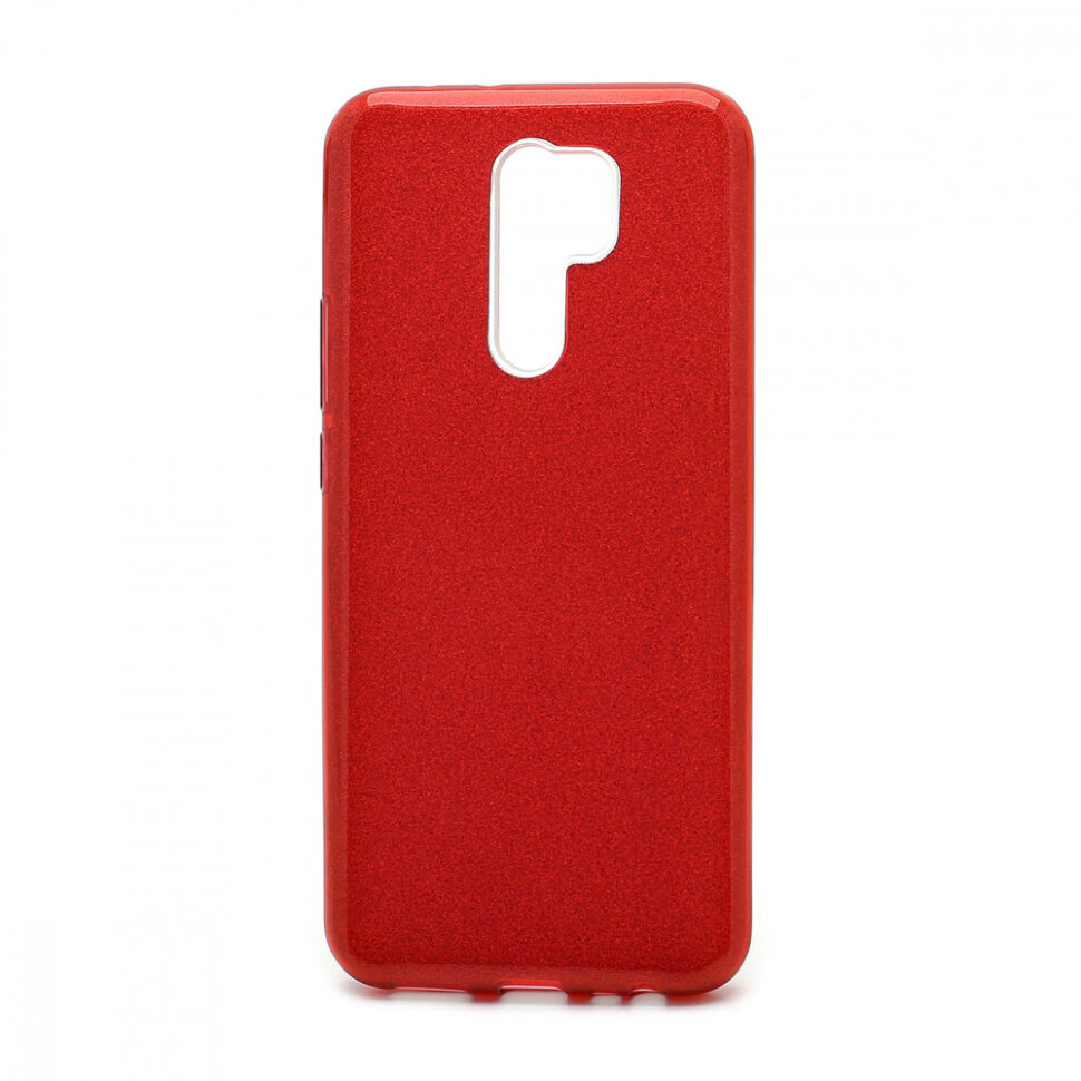 Накладка SC097 БЛЕСТКИ 3в1 Xiaomi Redmi 9 (red)