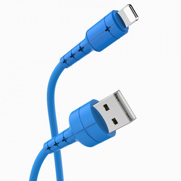 USB кабель на iPhone 5 Kurato RR-L105 синий