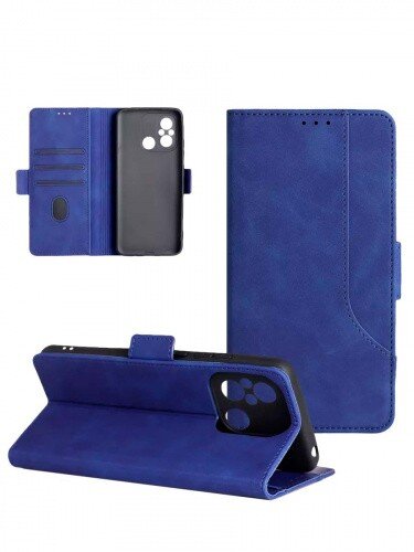 Чехол-книга NICE STYLES (магнит боковой) для Realme C71/C73/Realme 14X темно-синий