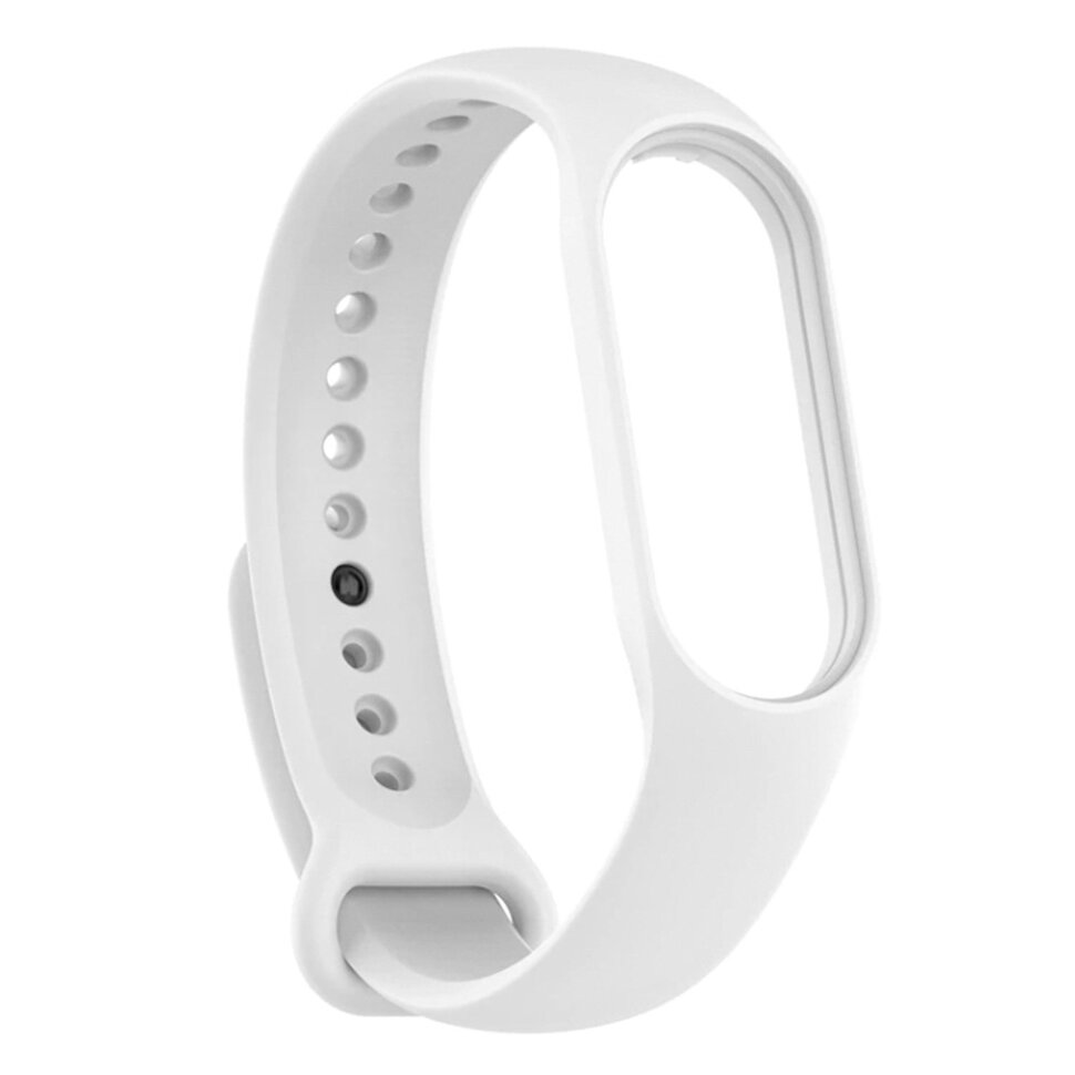 Ремешок силиконовый для Xiaomi Mi Band 5/6 белый