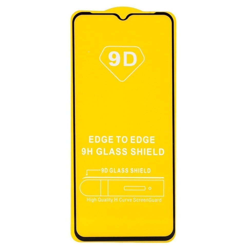 Стекло 9D "Full glue" для Tecno POP 5, тех.упаковка (желтая подложка)