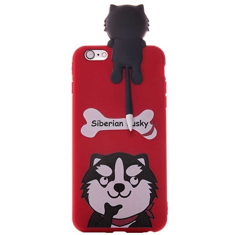 Накладка звуковая SC059 Хаски iPhone 6 (002) красная