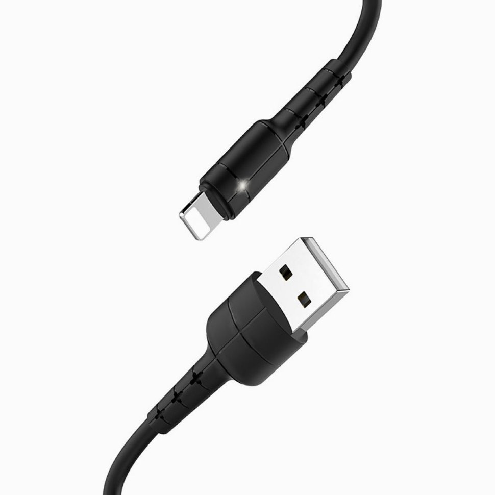 USB кабель на iPhone 5 Kurato RR-L105 черный