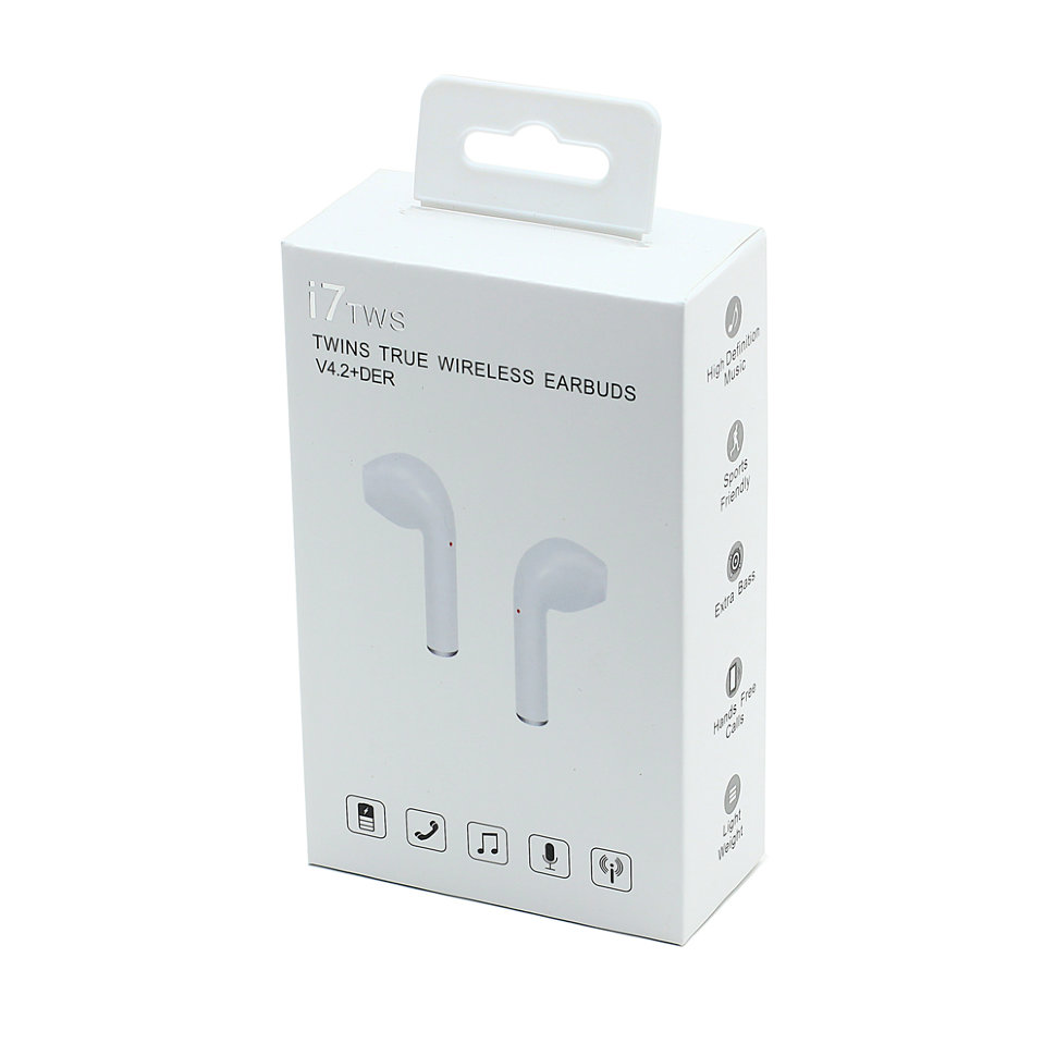 Наушники BLUETOOTH i7 TWS V4.2+DER белые