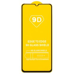 Стекло 9D "Full glue" для Tecno POP 7 Pro, тех.упаковка (желтая подложка)