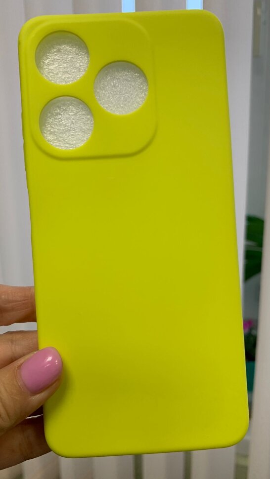 Накладка силиконовая SOFT TOUCH Tecno Spark 10/Spark 10C, желтая