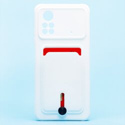 Накладка SC304 Xiaomi Redmi Note 11 Pro 4G/Note 11 Pro 5G с визитницей (white)