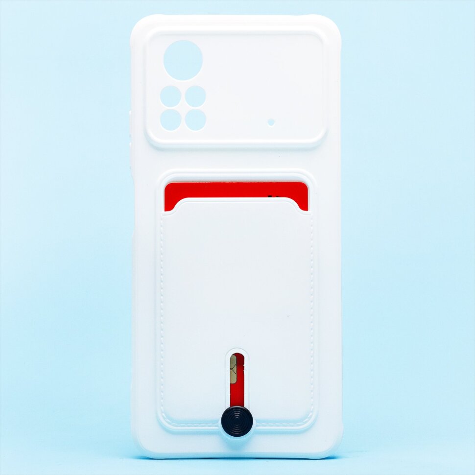 Накладка SC304 Xiaomi Redmi Note 11 Pro 4G/Note 11 Pro 5G с визитницей (white)
