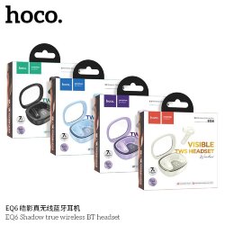 Наушники Bluetooth HOCO EQ6 Shadow TWS, синие